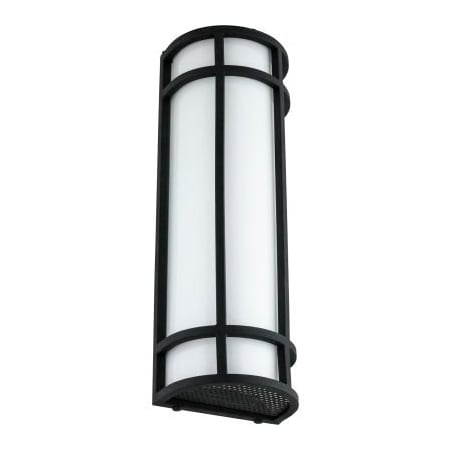 Sunlite Sunlite LED Wall Sconce w/ Rain Glass Panel, 13-3/4in Tall 5in Wide, 9W, Black Finish, Warm White 81169-SU